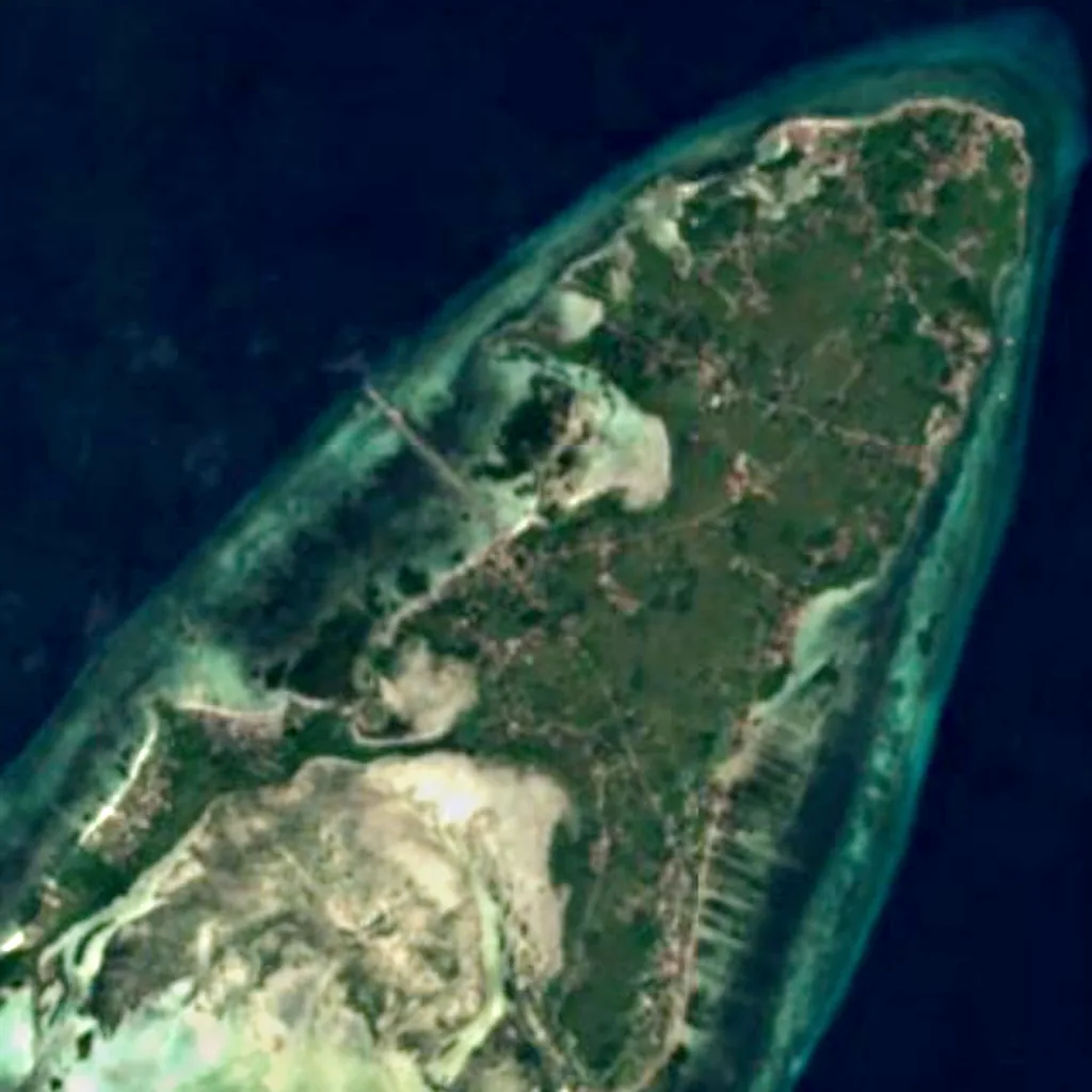 Olango Island Group seen from above (Sentinel-2)