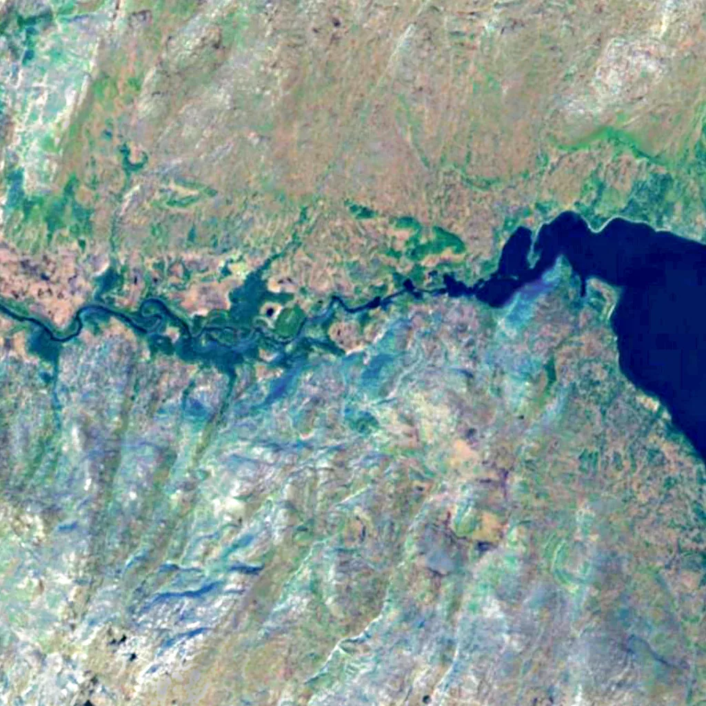 Øvre Forra seen from above (Sentinel-2)