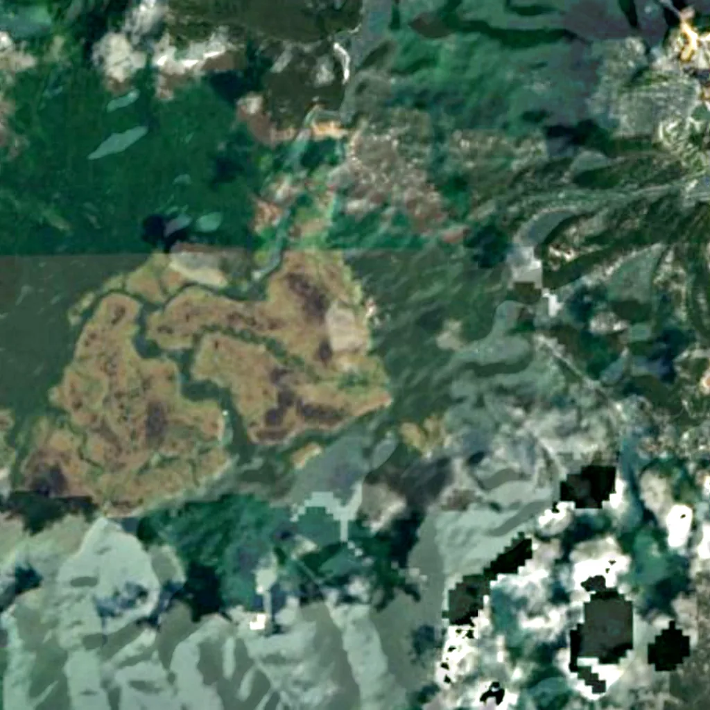 Oze seen from above (Sentinel-2)