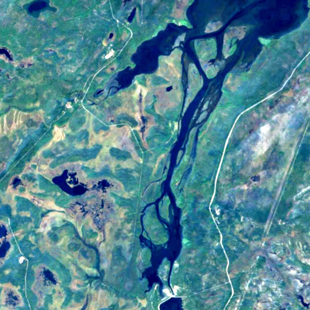 Pasvik Nature Reserve seen from above (Sentinel-2)