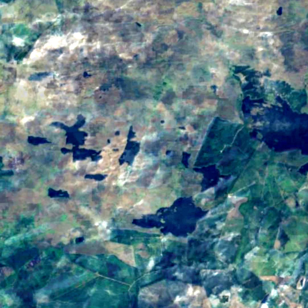 Pettigo Plateau vu d'en haut (Sentinel-2)