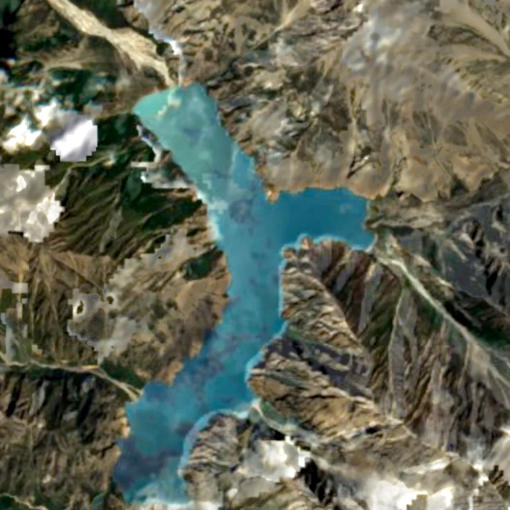 Phoksundo Lake seen from above (Sentinel-2)