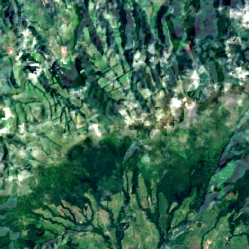 Pico da Vara / Ribeira do Guilherme - Ilha de S. Miguel seen from above (Sentinel-2)