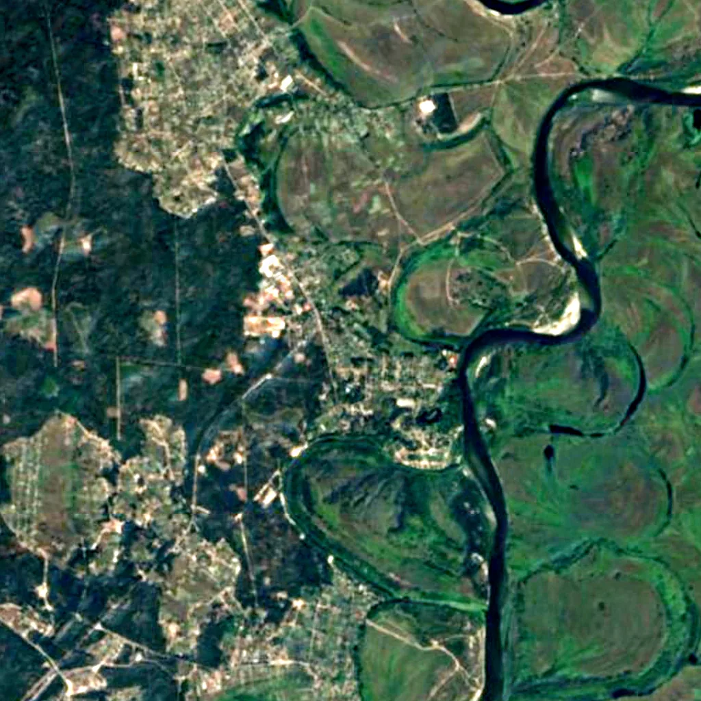 Pirnivskyi Reserve seen from above (Sentinel-2)