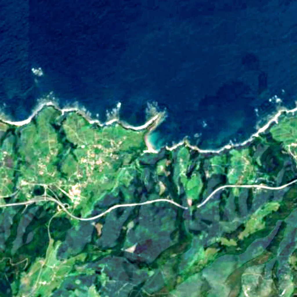 Playa de Cadavedo seen from above (Sentinel-2)