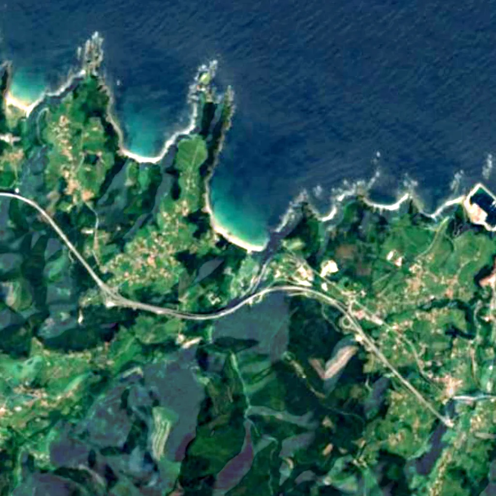 Playa de La Concha seen from above (Sentinel-2)