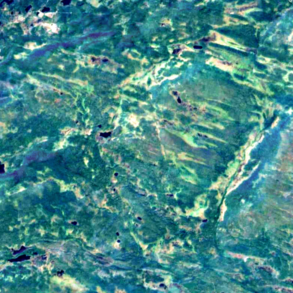 Riisitunturi National Park von oben gesehen (Sentinel-2)