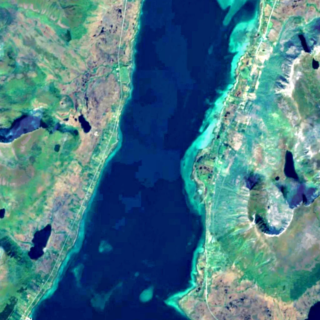 Risøysundet seen from above (Sentinel-2)