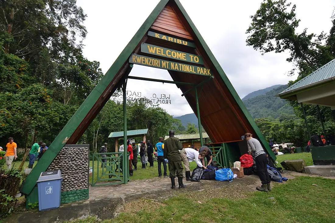 Nyakalengija at 1615m the start of hiking