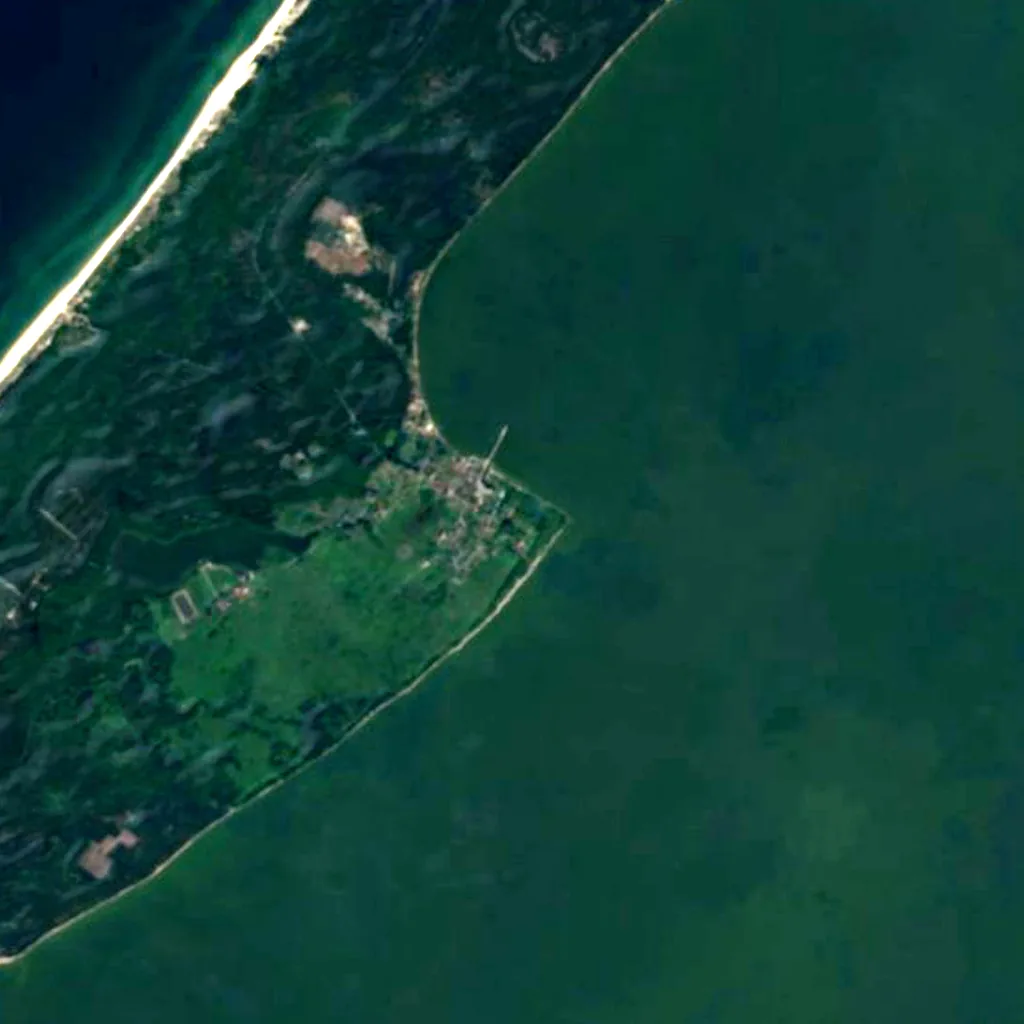 Rybachy Biological Station seen from above (Sentinel-2)