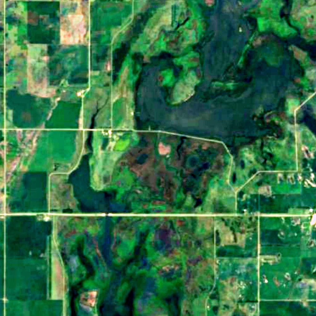 Sand Lake National Wildlife Refuge seen from above (Sentinel-2)