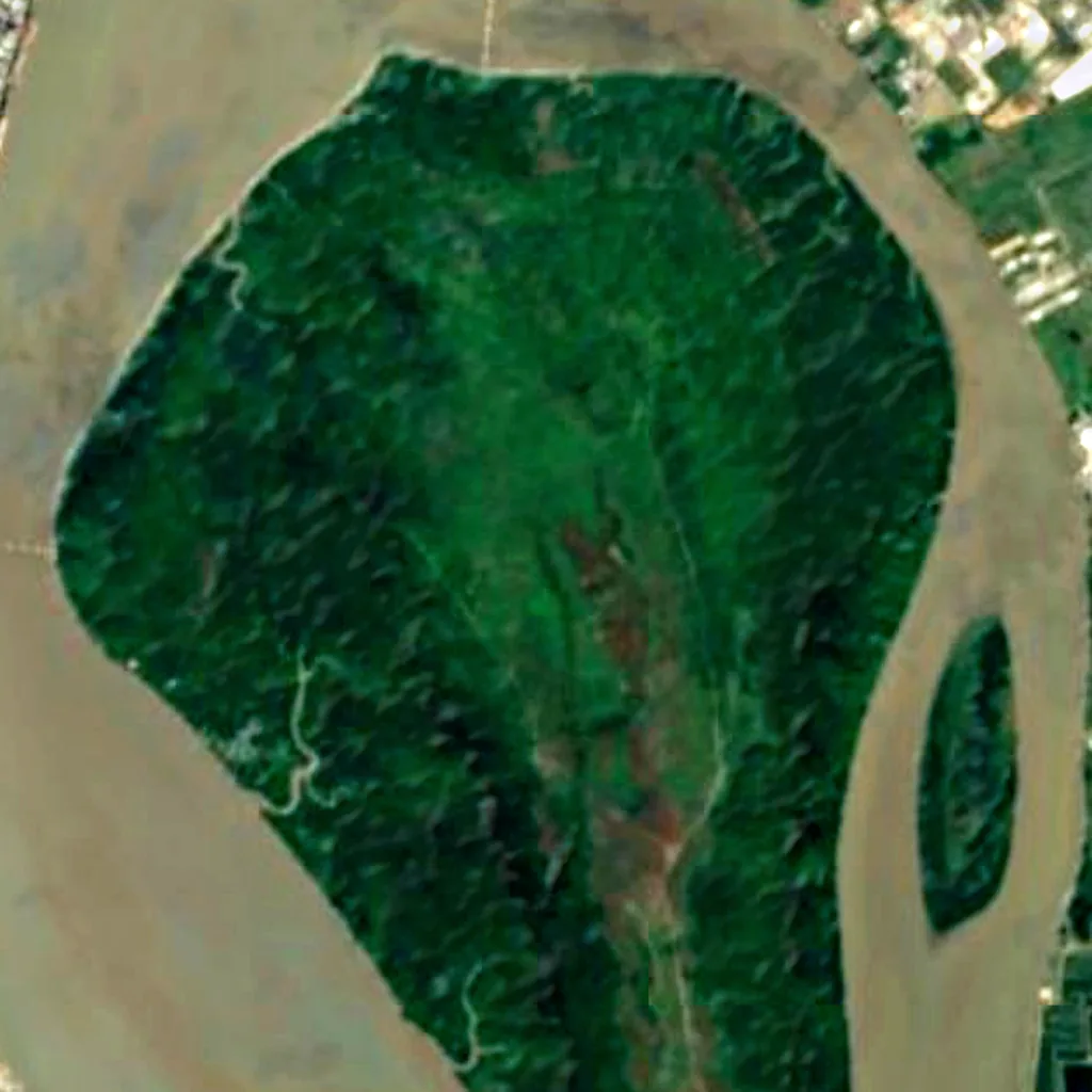 Isla Santay visto desde arriba (Sentinel-2)