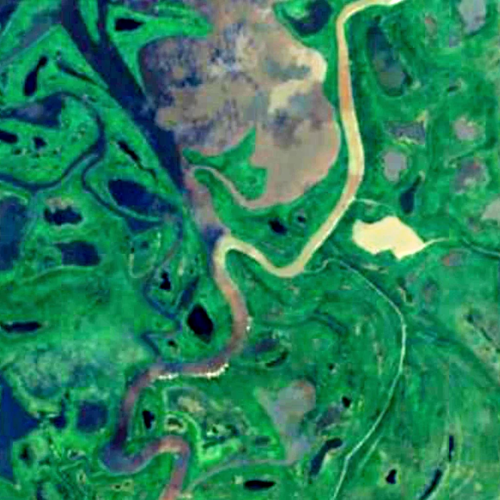 São Lourenço River seen from above (Sentinel-2)