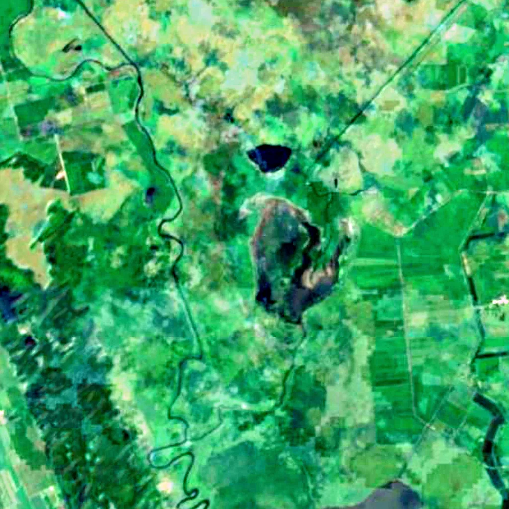Sarobetsu Plain seen from above (Sentinel-2)