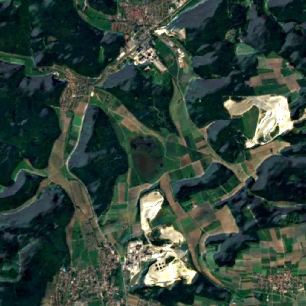 Schmiechener See seen from above (Sentinel-2)