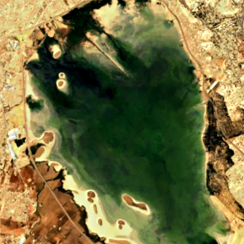 Sebkha Séjoumi vu d'en haut (Sentinel-2)
