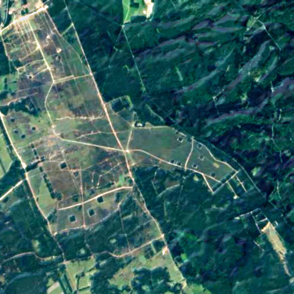 Senne mit Teutoburger Wald seen from above (Sentinel-2)