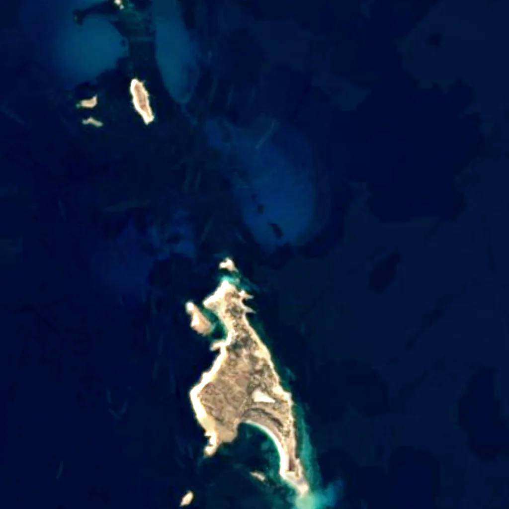 Ses Salines d'Eivissa i Formentera visto desde arriba (Sentinel-2)