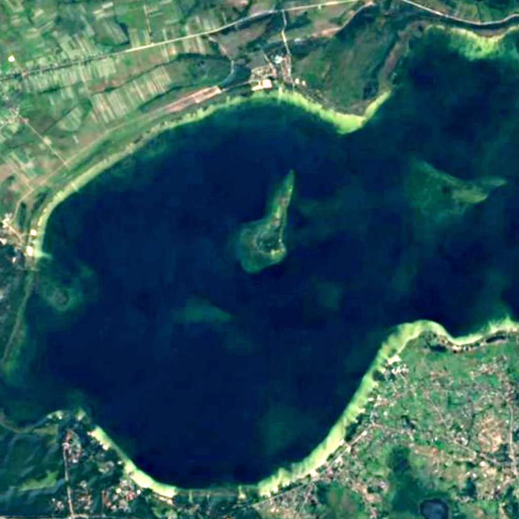 Réserve naturelle des lacs de Chatsk vu d'en haut (Sentinel-2)