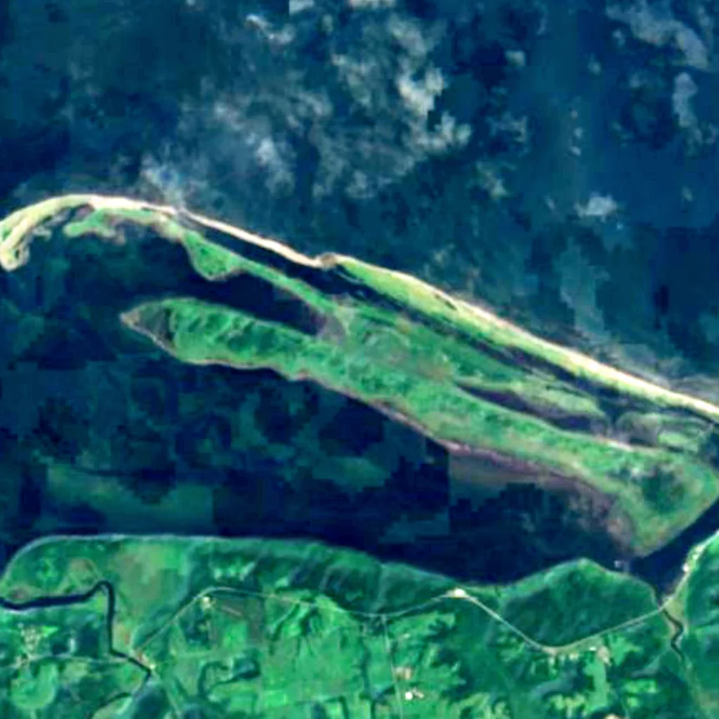 Shunkunitai seen from above (Sentinel-2)