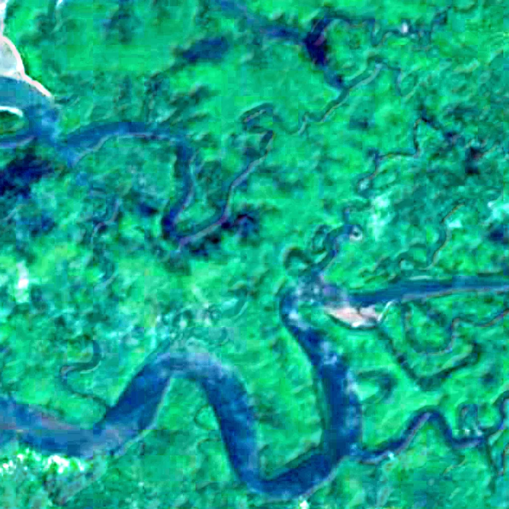 Sierpe River seen from above (Sentinel-2)