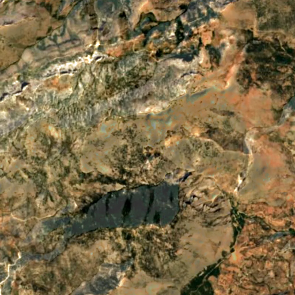 Sierra Mágina seen from above (Sentinel-2)
