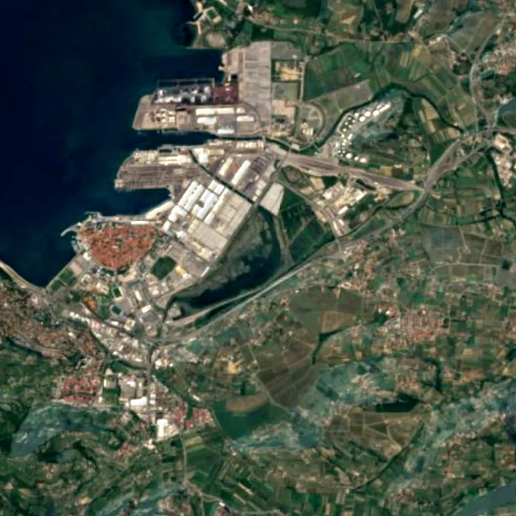 Škocjanski zatok seen from above (Sentinel-2)