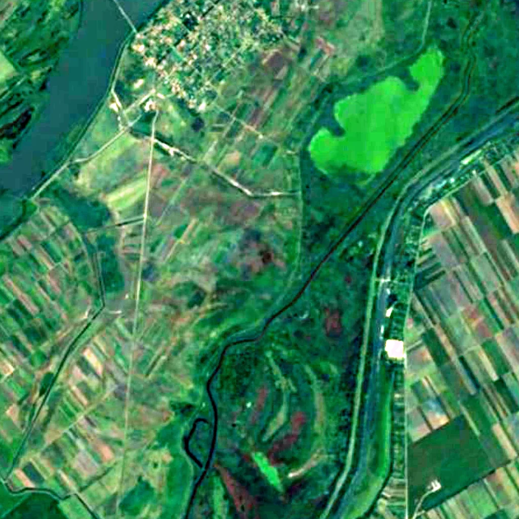 Slano Kopovo seen from above (Sentinel-2)