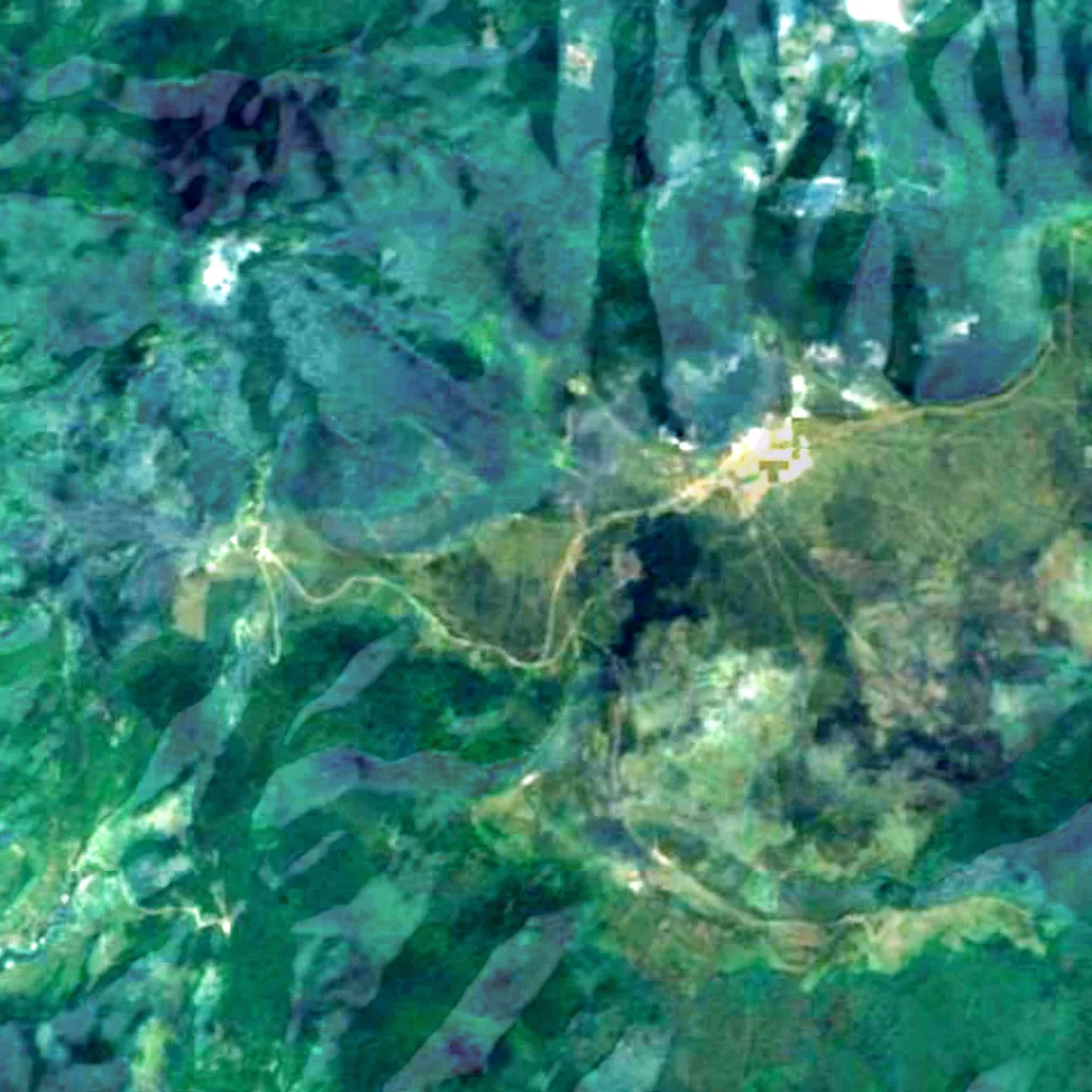 Sokolovi Skeli Reserve von oben gesehen (Sentinel-2)