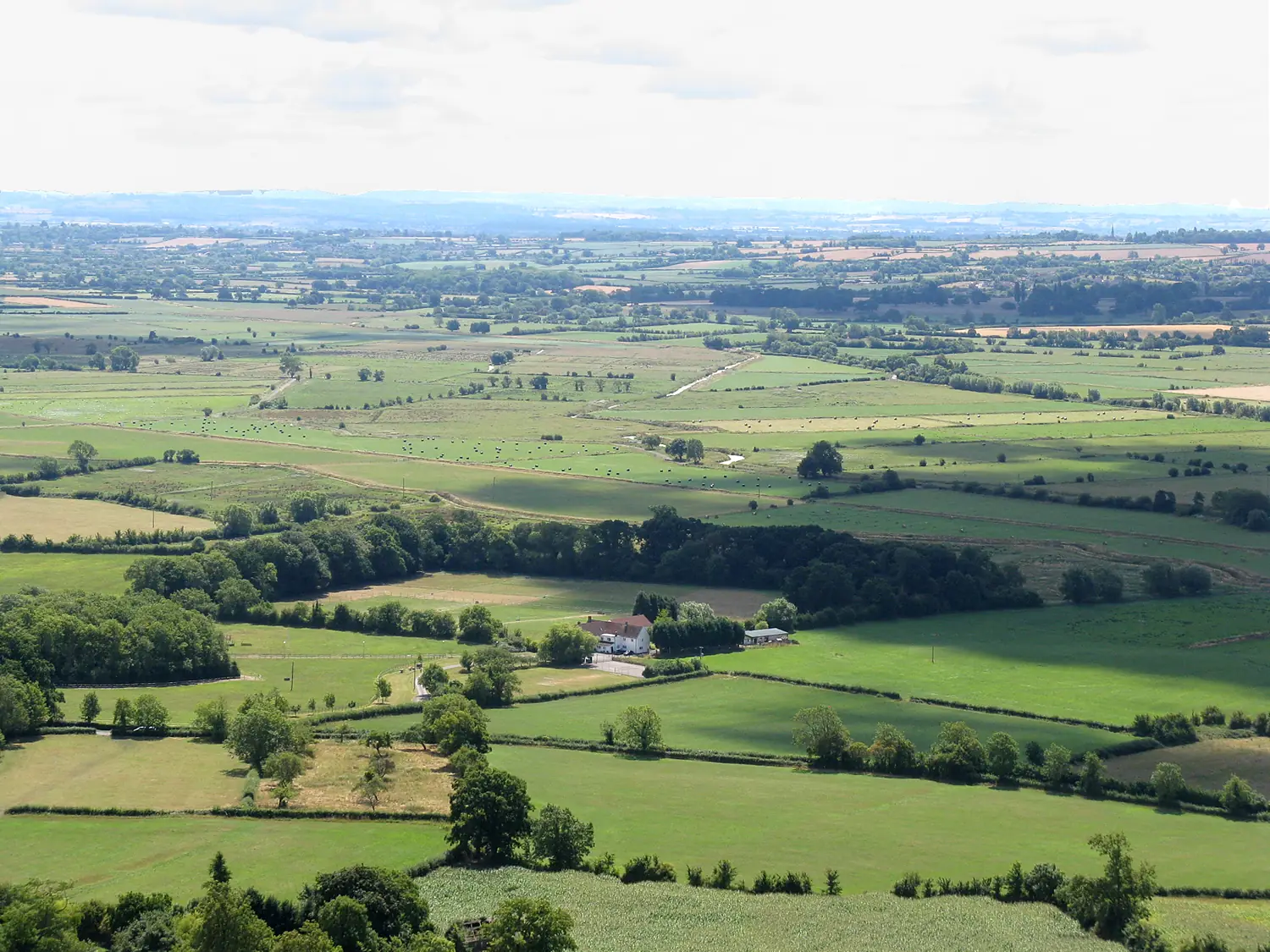 Somerset levels from glastonbury tor arp