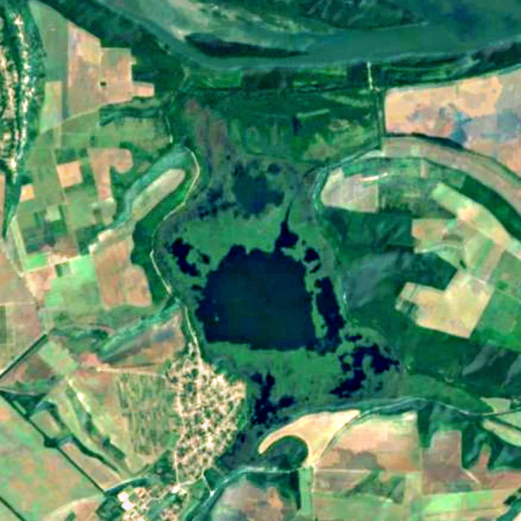 Srebarna Nature Reserve seen from above (Sentinel-2)