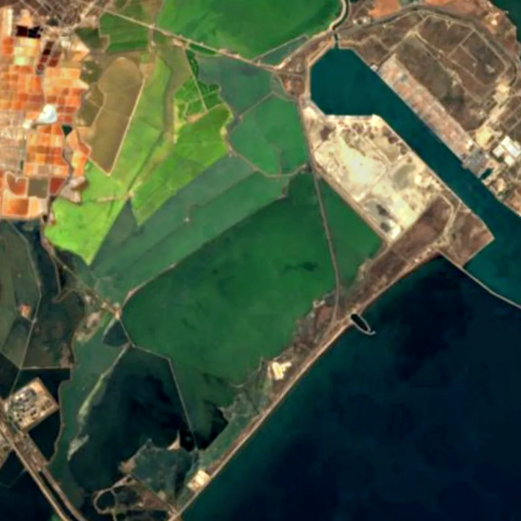 Stagno di Cagliari seen from above (Sentinel-2)