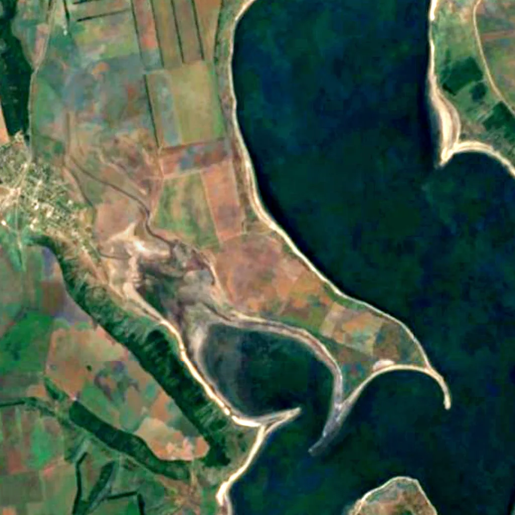 Strilka Split seen from above (Sentinel-2)