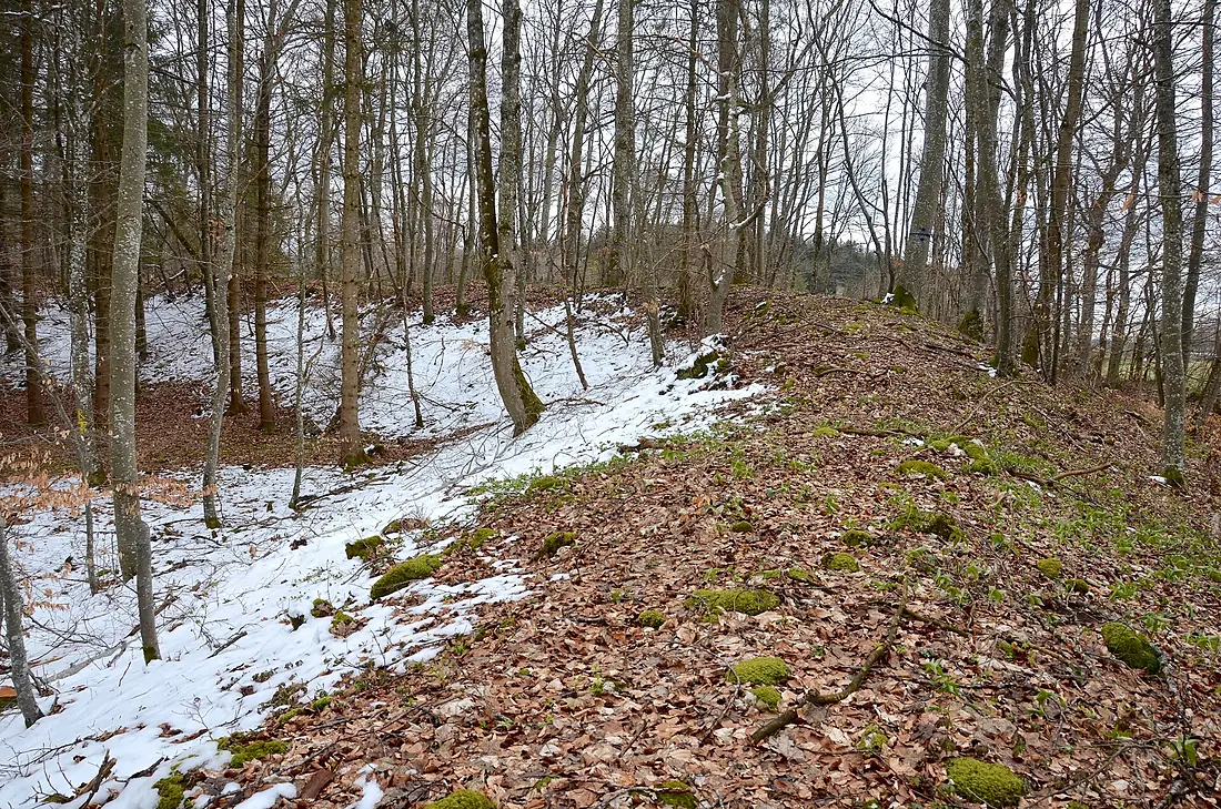 Burg Gräbelesberg, Wallreste