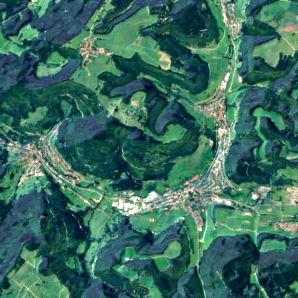 Südwestalb und Oberes Donautal seen from above (Sentinel-2)