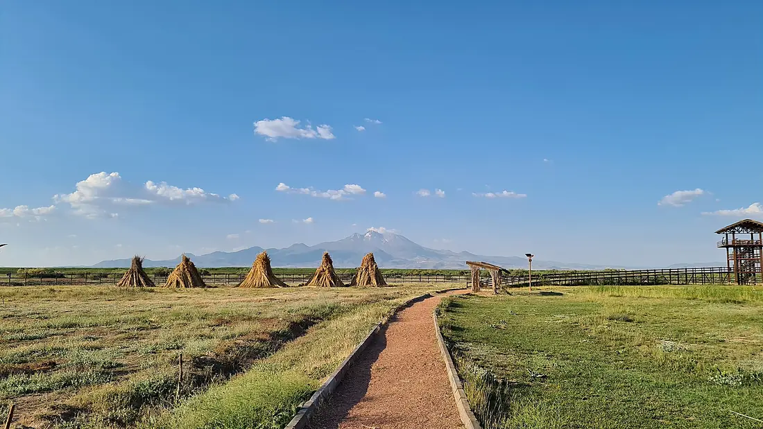 Mount Erciyes seen from Sultan Sazlığı National Park