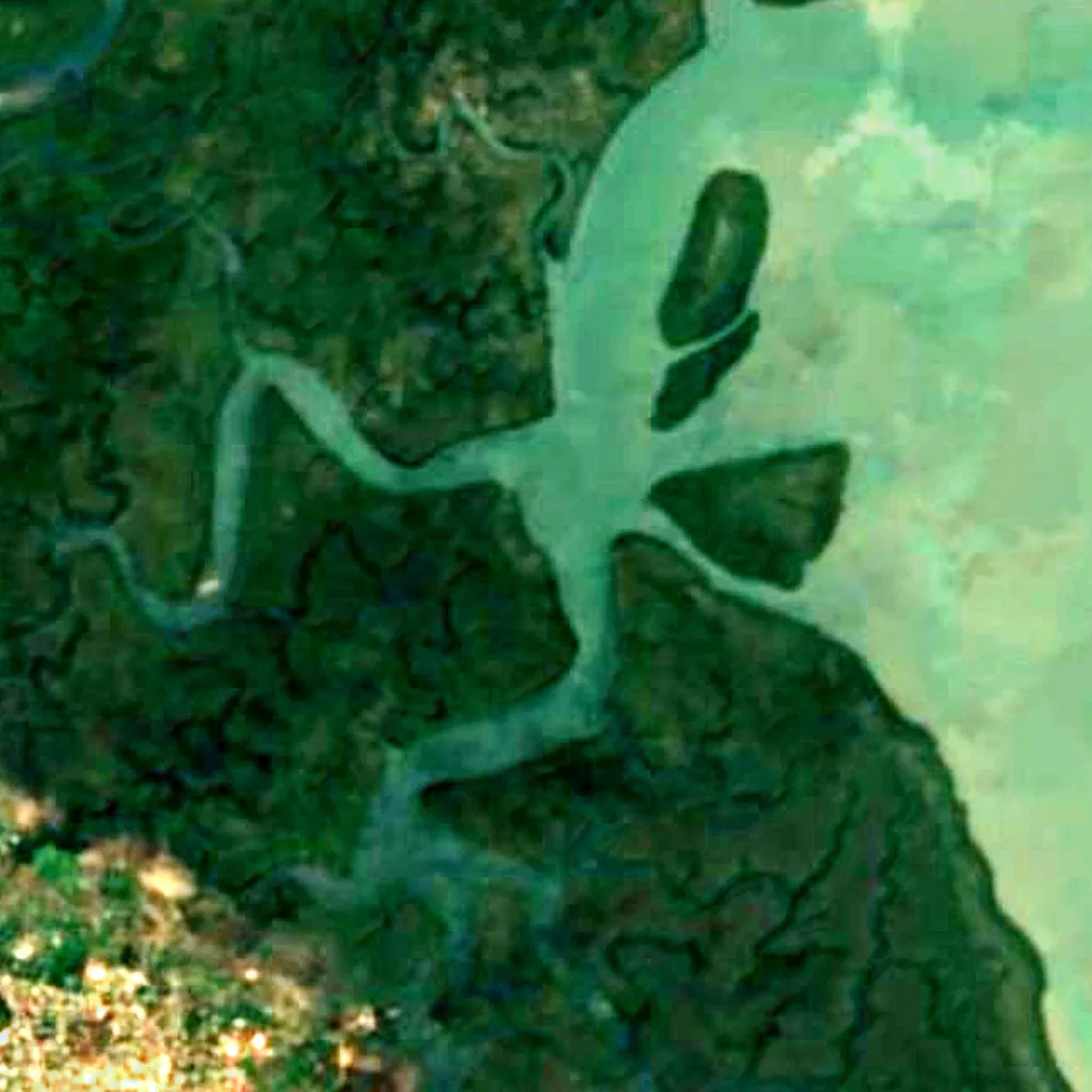 Tanbi Wetland Complex seen from above (Sentinel-2)