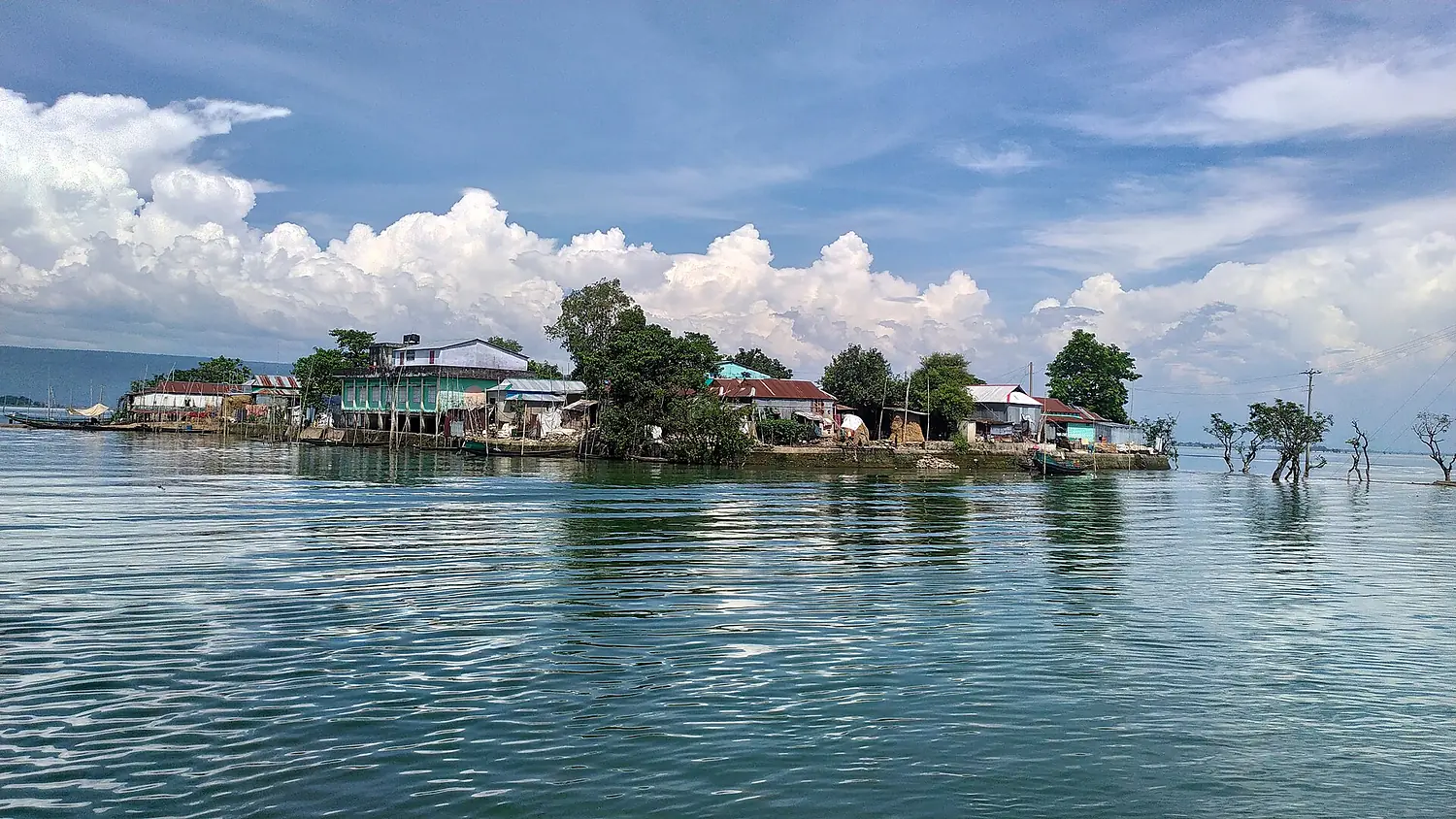 A small village at Tanguar haor