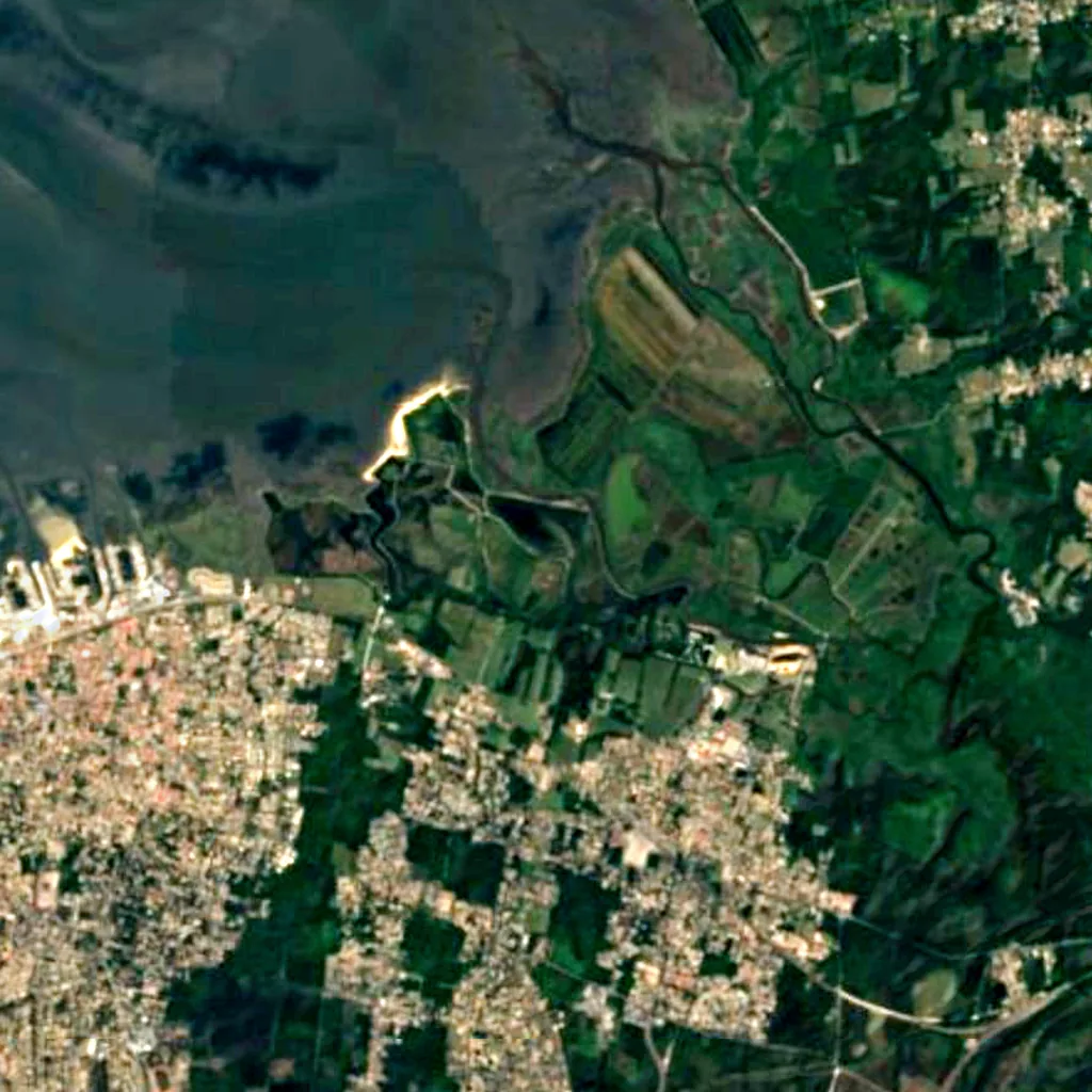 Parque ornitológico de Teich visto desde arriba (Sentinel-2)