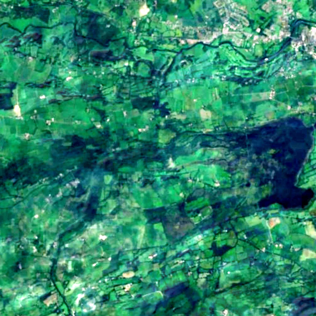 The Gearagh seen from above (Sentinel-2)