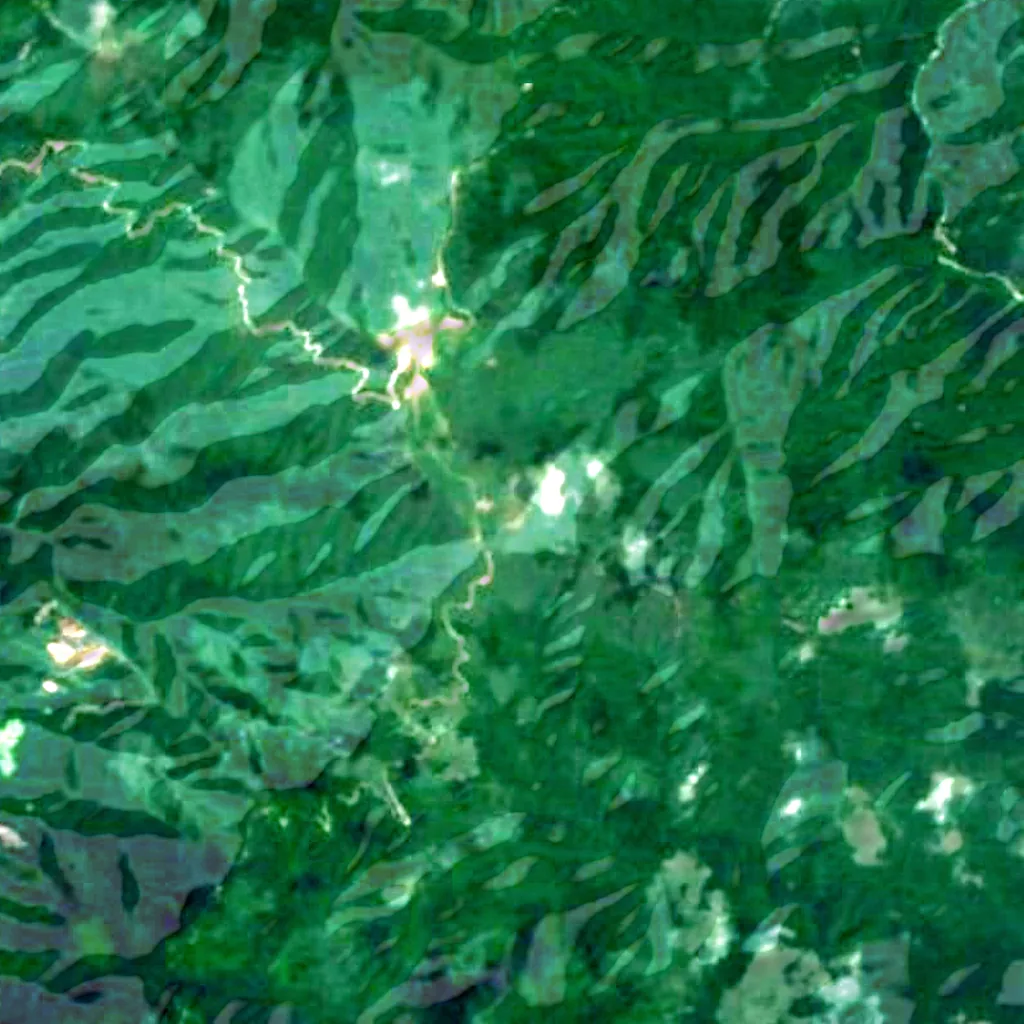 The High Moor, Yongneup of Mt. Daeam seen from above (Sentinel-2)