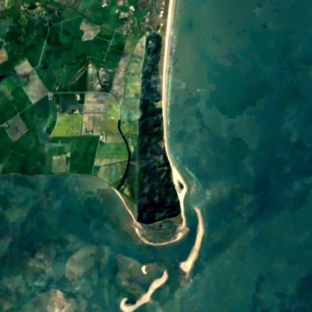 The Raven Nature Reserve seen from above (Sentinel-2)
