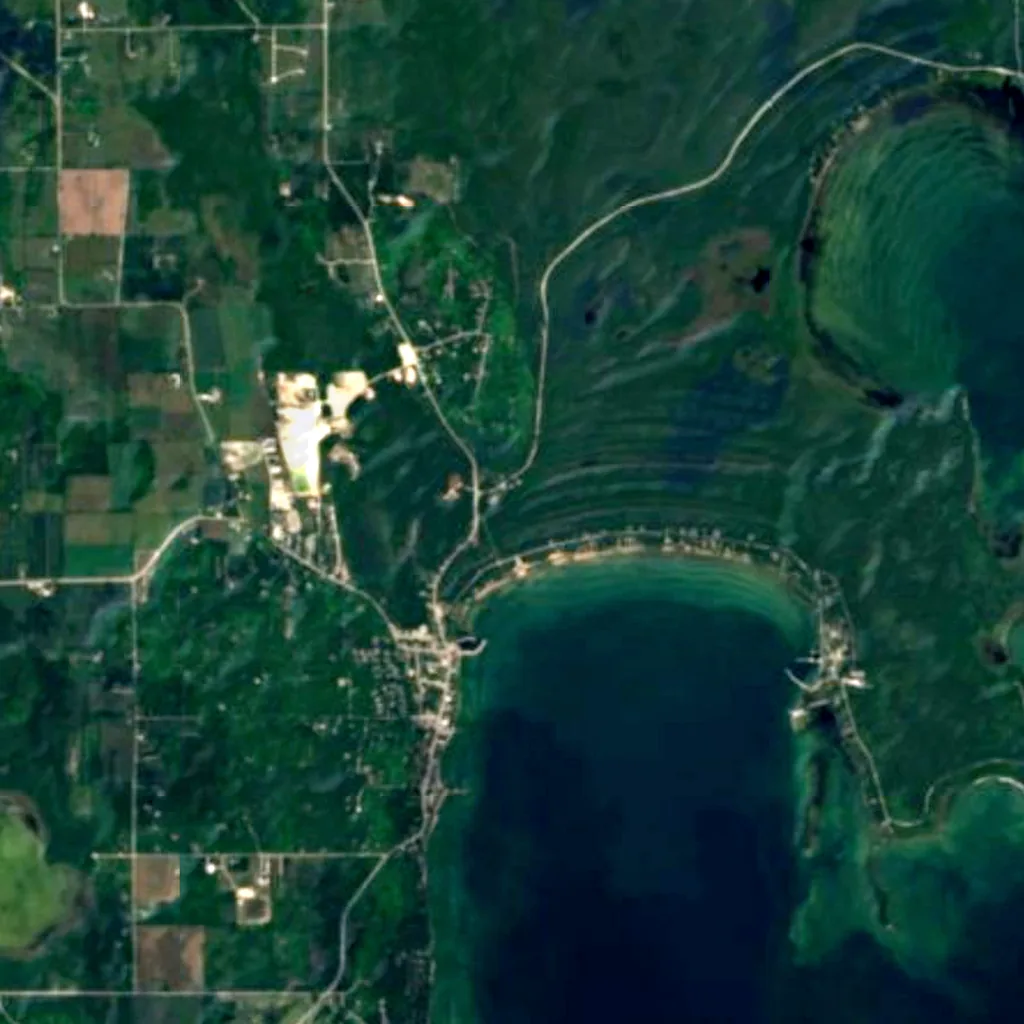 The Ridges Sanctuary vu d'en haut (Sentinel-2)