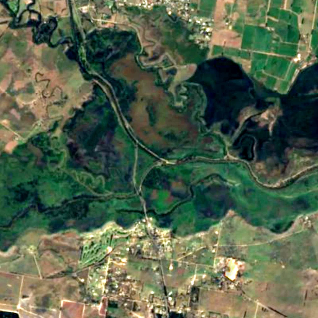 Thomson River seen from above (Sentinel-2)