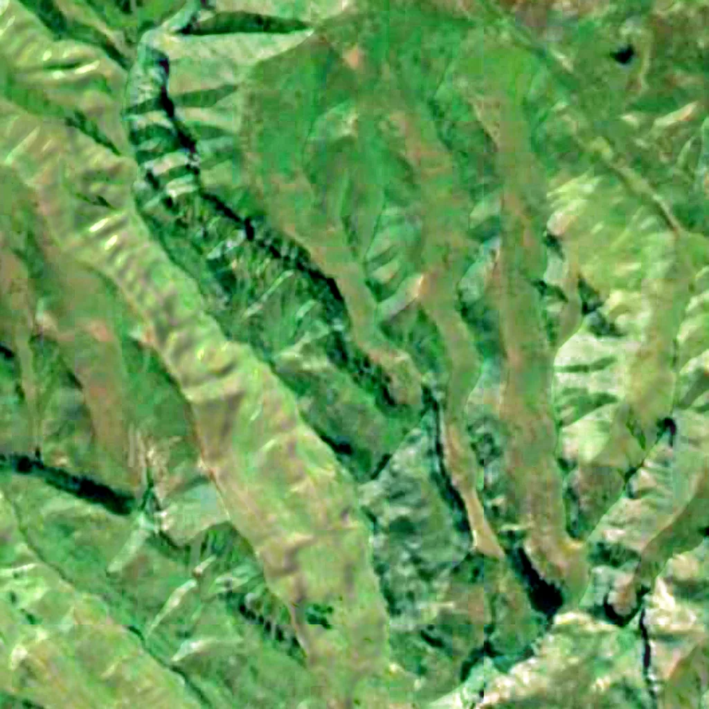 UKhahlamba / Drakensberg Park seen from above (Sentinel-2)