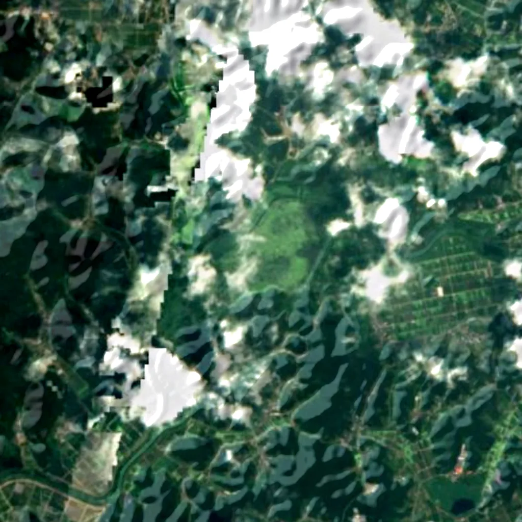 Humedal de Upo visto desde arriba (Sentinel-2)