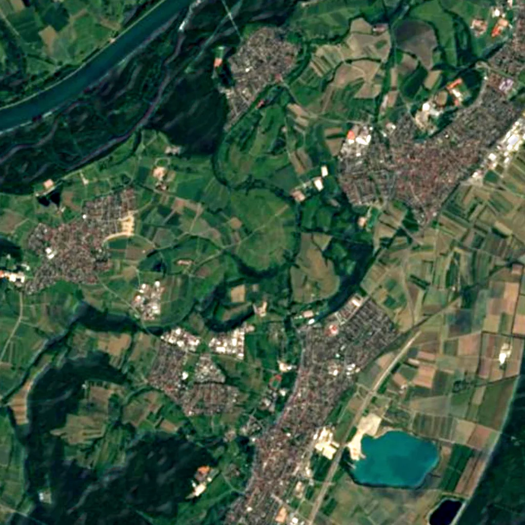 Upper Rhine seen from above (Sentinel-2)