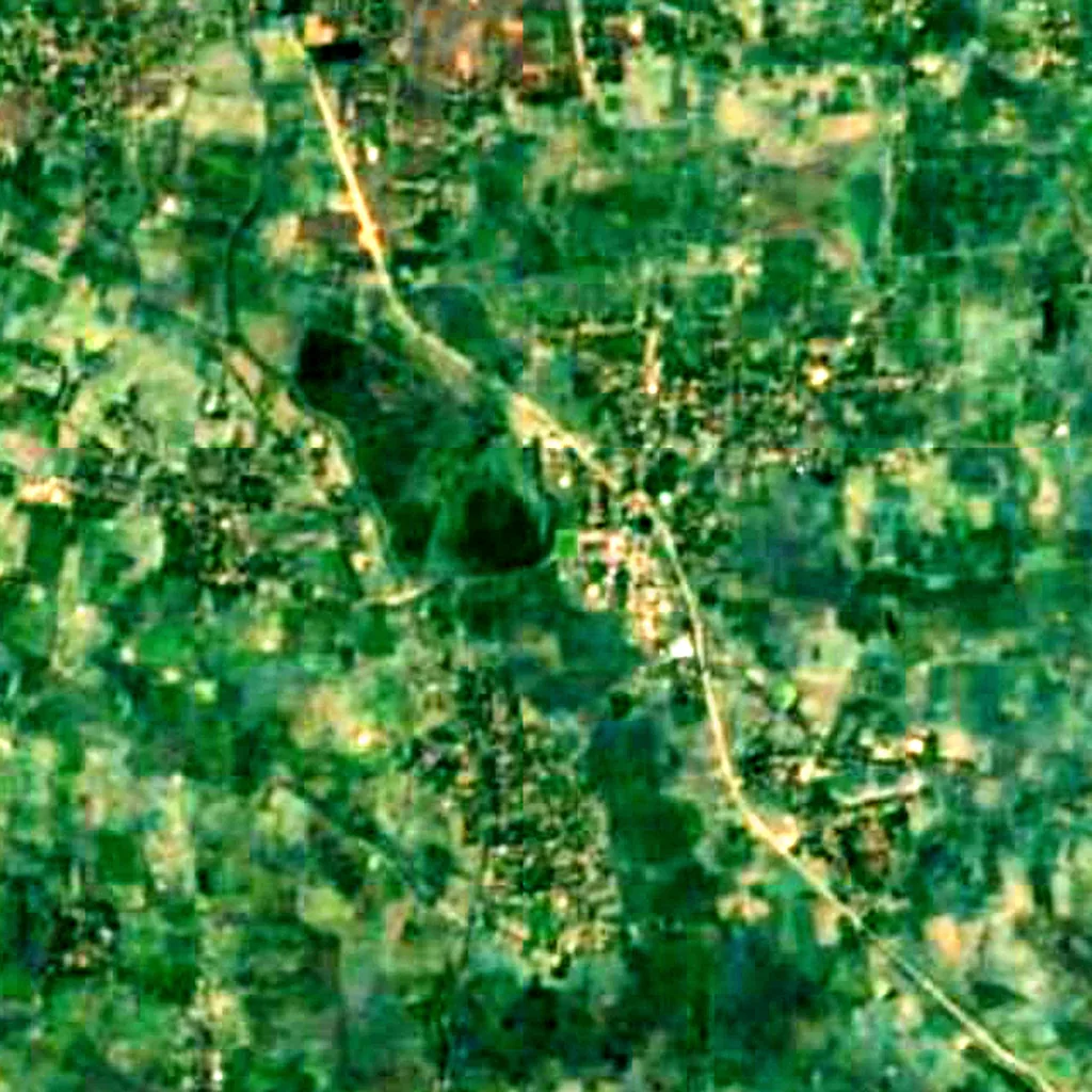 Vaduvoor Bird Sanctuary seen from above (Sentinel-2)