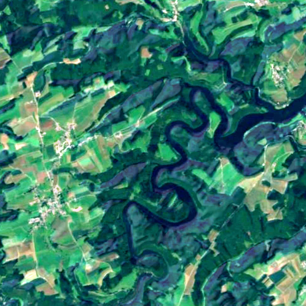 Vallée de la Haute-Sûre seen from above (Sentinel-2)