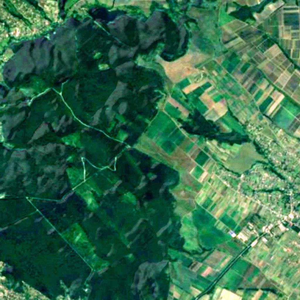 Vasylyshyne seen from above (Sentinel-2)